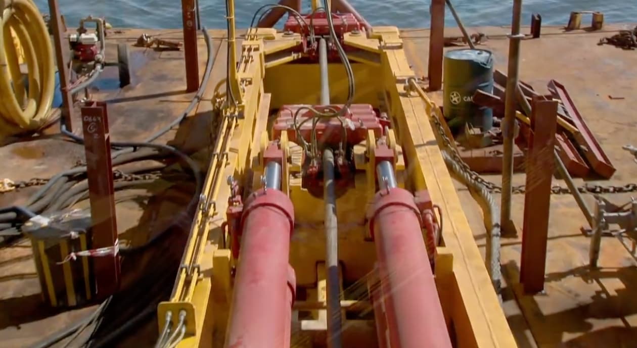 300 tonne linear winch complete system on site